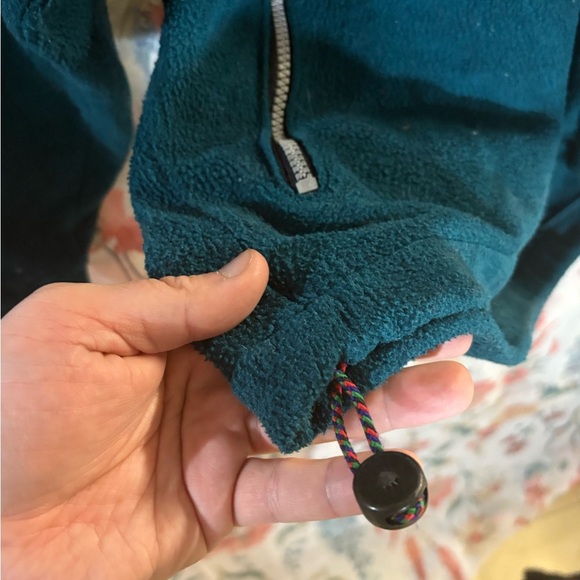 Vintage Blue and Green Zip Up Sweater with Full-Zip Design - Picture 6 of 14